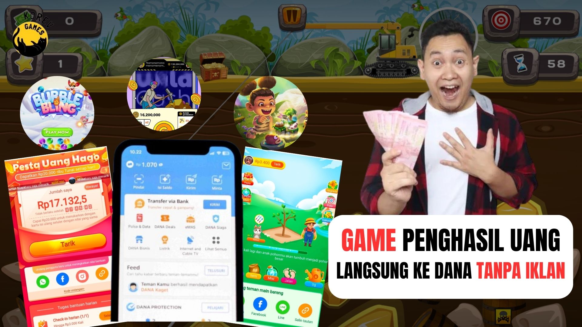 game penghasil uang langsung ke dana